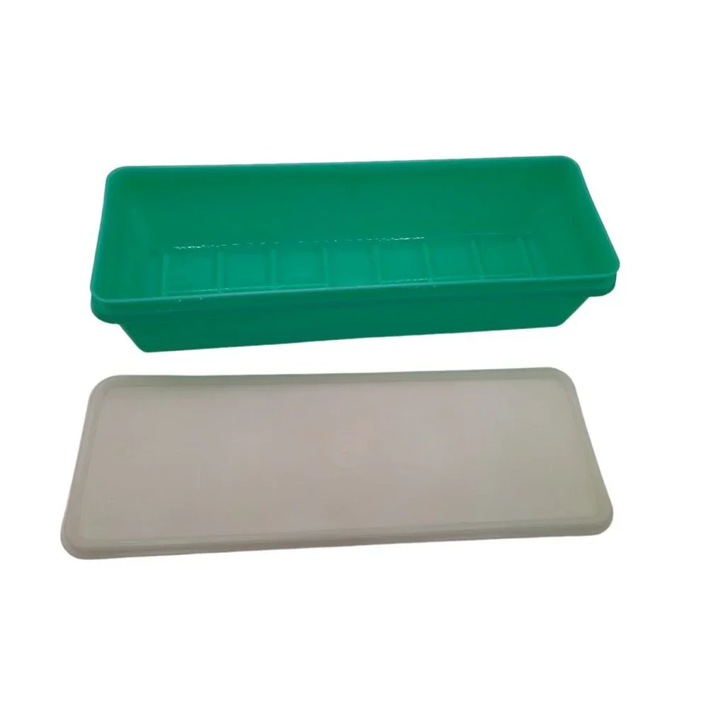 Vintage Tupperware Celery Vegetabl Crisper Keeper Jadeite Green Container W Lid